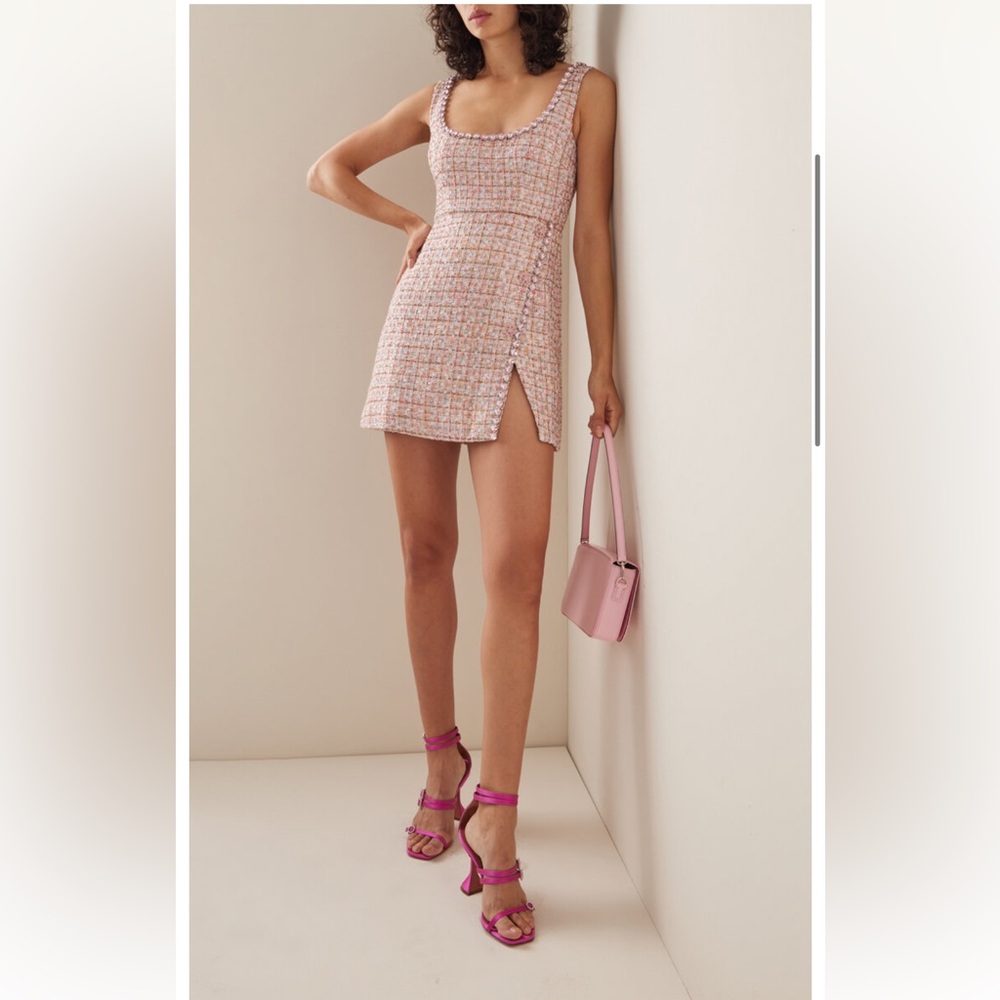Self Portrait Boucle Diamante Mini Dress